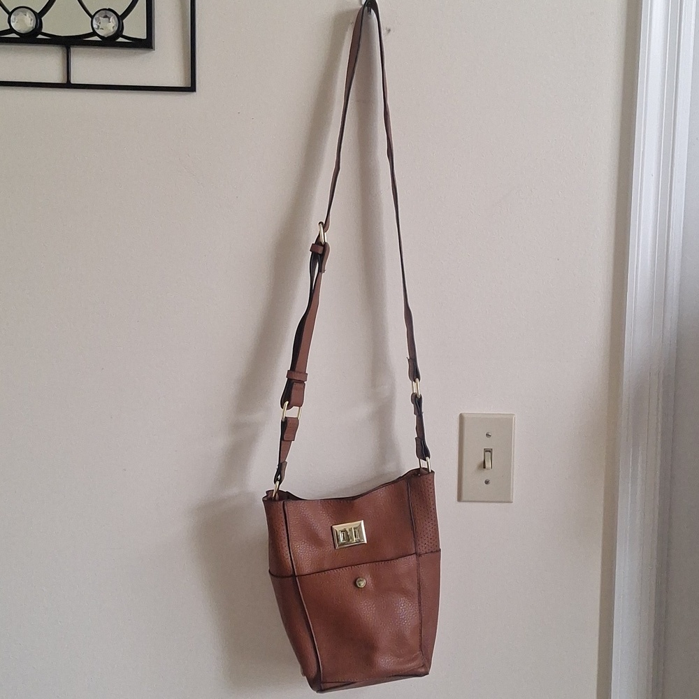 Steve Madden Brown Crossbody Bucket Bag - Picture 6 of 15
